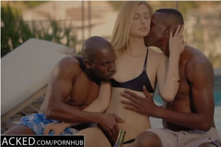 Pornósztár szex - Alexa Grace, Joss Lescaf, Jason Brown interracial gruppenszex