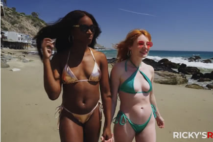 Pornósztár szex - Ana Foxxx, Lacy Lennon, Rickiy Johnson interracial gruppenszex